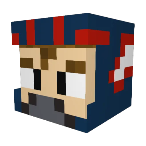 mohaditto Minecraft avatar head, 3D render