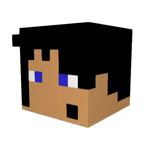 mohammadx1 Minecraft avatar head, 3D render