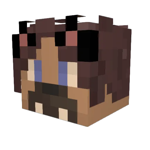 mohanger Minecraft avatar head, 3D render