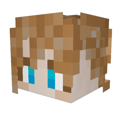 mohuzato Minecraft avatar head, 3D render