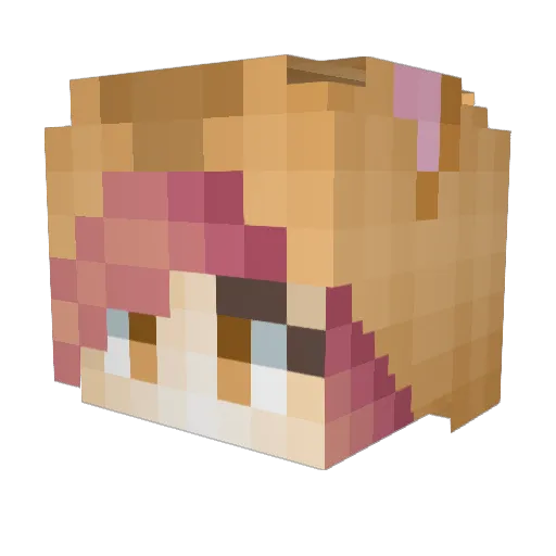 moi777 Minecraft avatar head, 3D render