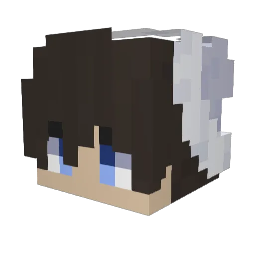 moiang Minecraft avatar head, 3D render