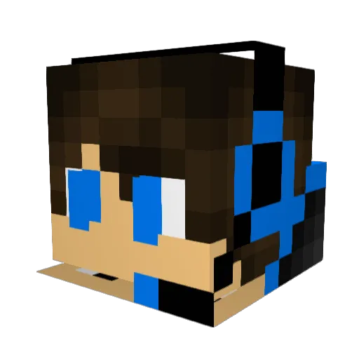 moidar Minecraft avatar head, 3D render