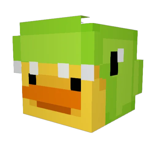 moijr Minecraft avatar head, 3D render