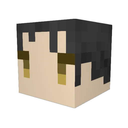 moiku Minecraft avatar head, 3D render