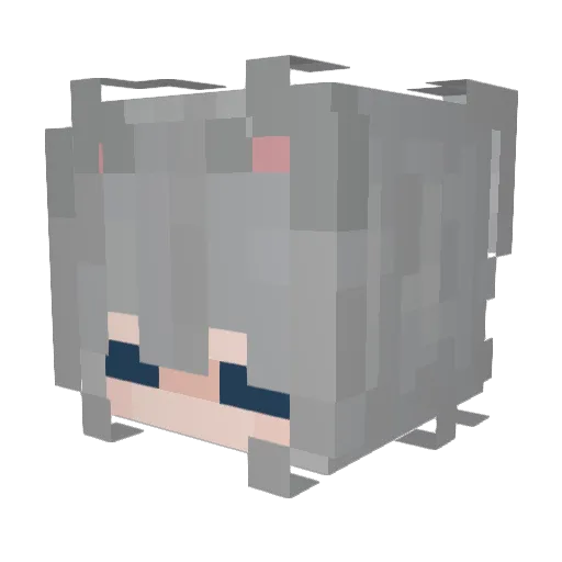 moinok Minecraft avatar head, 3D render