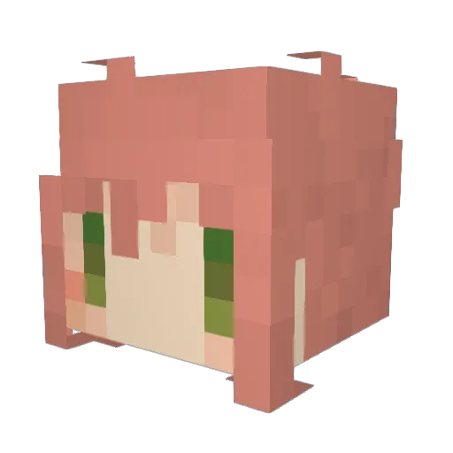 moisa Minecraft avatar head, 3D render