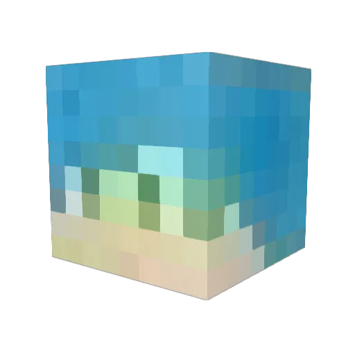moismin Minecraft avatar head, 3D render
