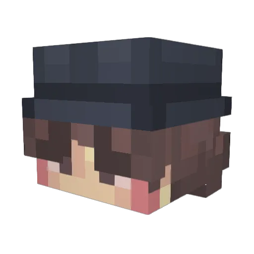 moissha Minecraft avatar head, 3D render