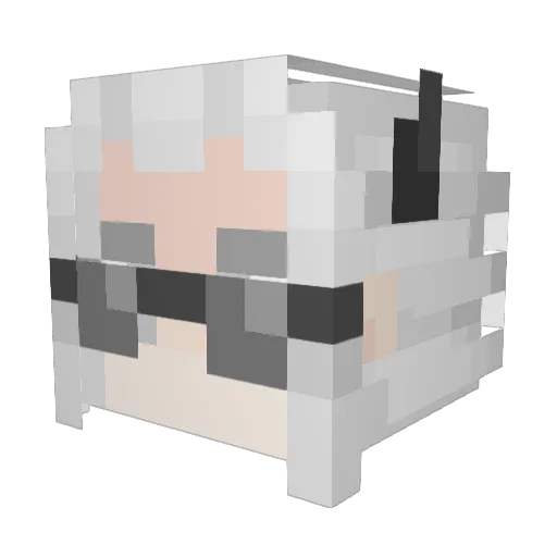 moist_finger Minecraft avatar head, 3D render