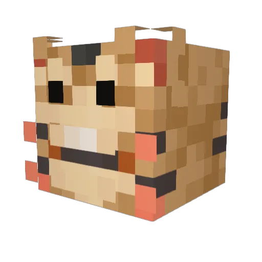 moist_pickles Minecraft avatar head, 3D render