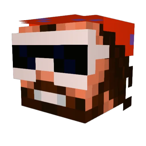 moistdennis Minecraft avatar head, 3D render