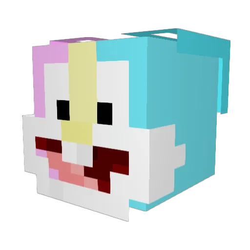 moistdiaper Minecraft avatar head, 3D render