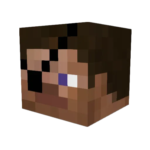 moivewatch Minecraft avatar head, 3D render