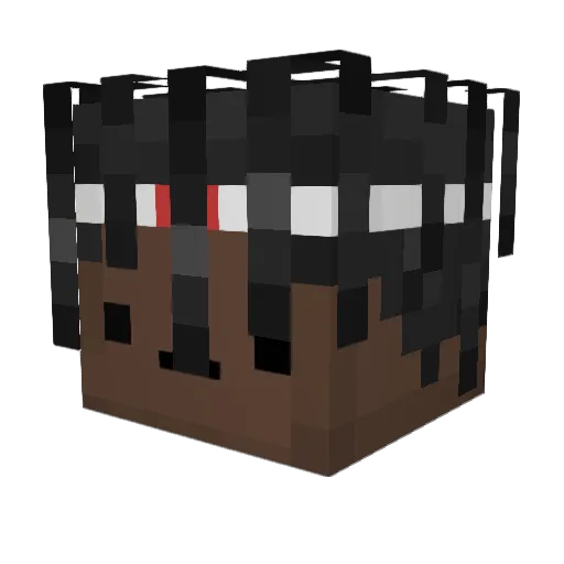 moiwan Minecraft avatar head, 3D render