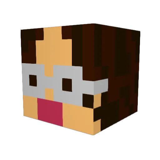 mojageGa Minecraft avatar head, 3D render