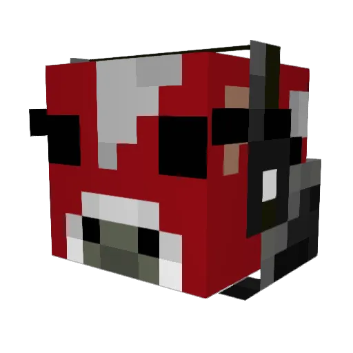 mojang_900 Minecraft avatar head, 3D render