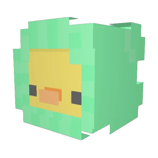 mojangsalin Minecraft avatar head, 3D render