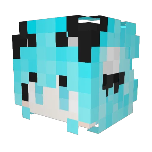 mojieV Minecraft avatar head, 3D render