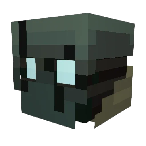 mojkom Minecraft avatar head, 3D render