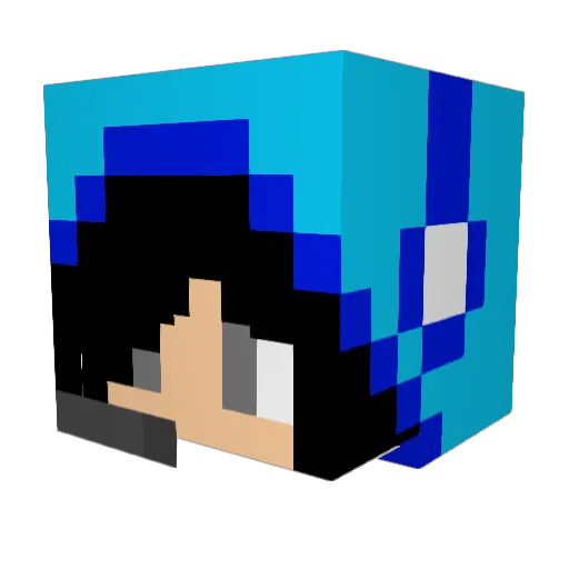 mojocraft22 Minecraft avatar head, 3D render
