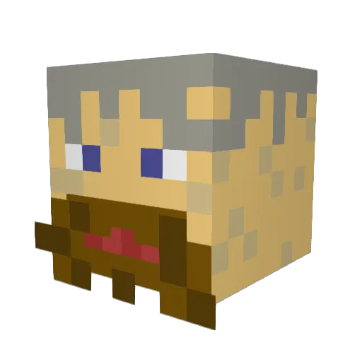 mojoey Minecraft avatar head, 3D render