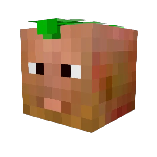 mojofinger Minecraft avatar head, 3D render