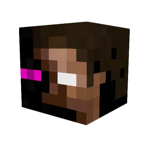 mojofisher Minecraft avatar head, 3D render