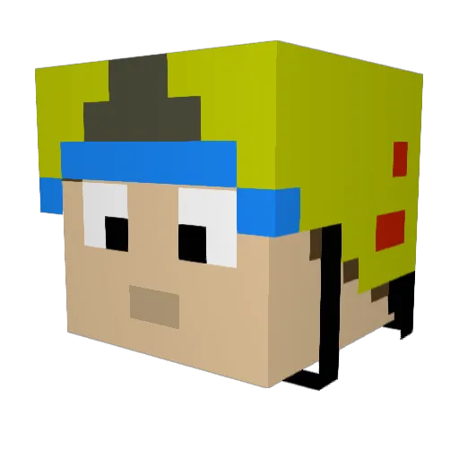 mok89432 Minecraft avatar head, 3D render