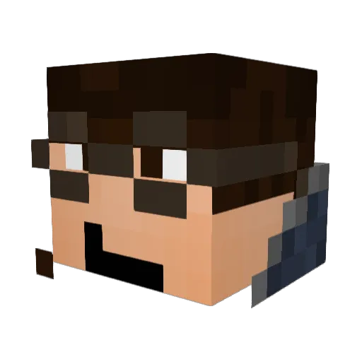 mok Minecraft avatar head, 3D render