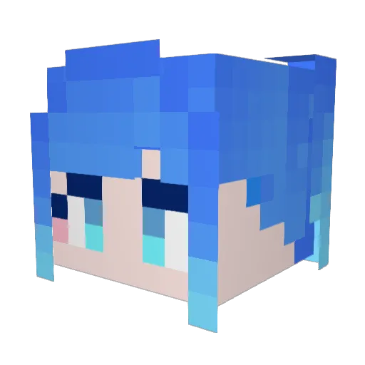 moka0323 Minecraft avatar head, 3D render