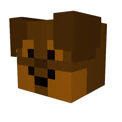 mokatou Minecraft avatar head, 3D render