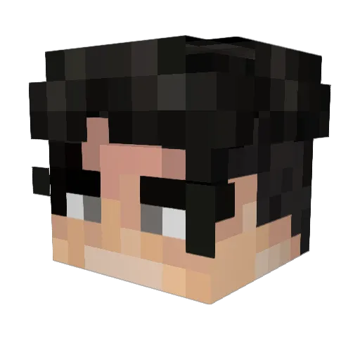 mokdlll Minecraft avatar head, 3D render