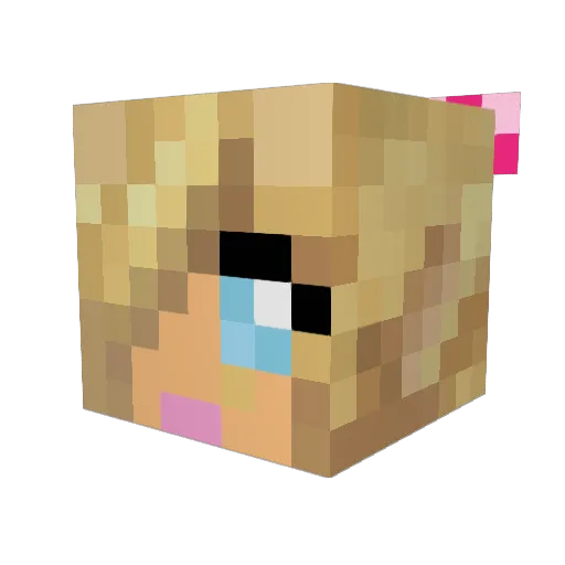 mokee95 Minecraft avatar head, 3D render
