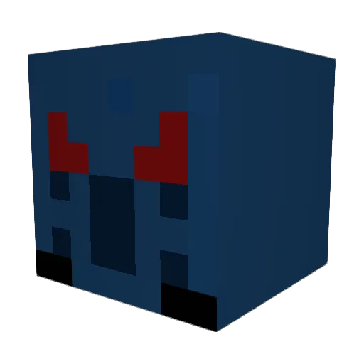mokeee1 Minecraft avatar head, 3D render