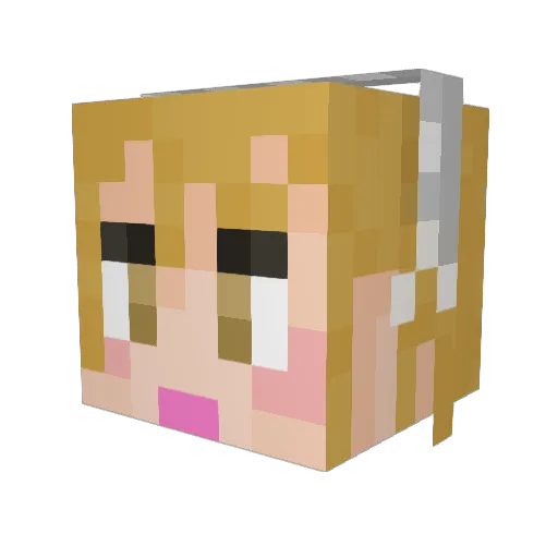 mokenkung Minecraft avatar head, 3D render