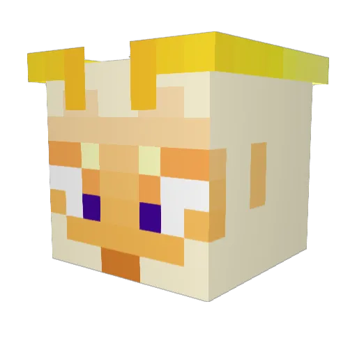 mokke_ Minecraft avatar head, 3D render