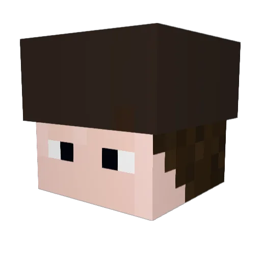 moko1176 Minecraft avatar head, 3D render