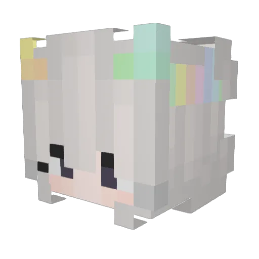 mokoEX Minecraft avatar head, 3D render