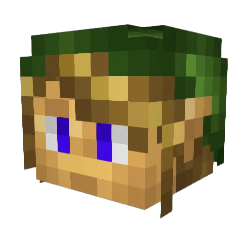 mokoman Minecraft avatar head, 3D render