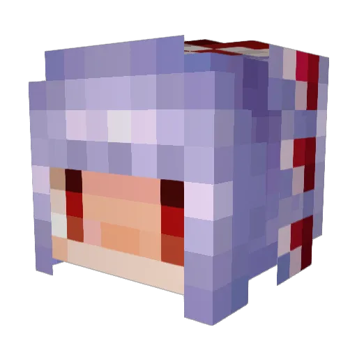 mokouii Minecraft avatar head, 3D render