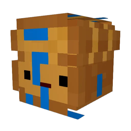 mokry_chleb Minecraft avatar head, 3D render