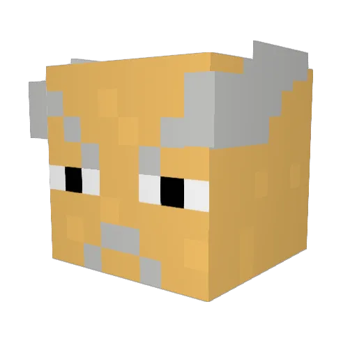 mokuzin63 Minecraft avatar head, 3D render