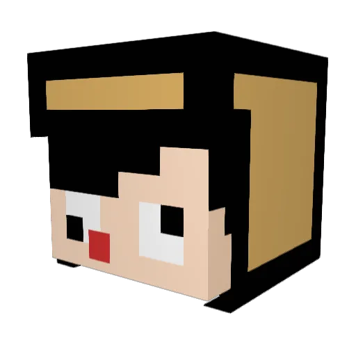 mol53 Minecraft avatar head, 3D render