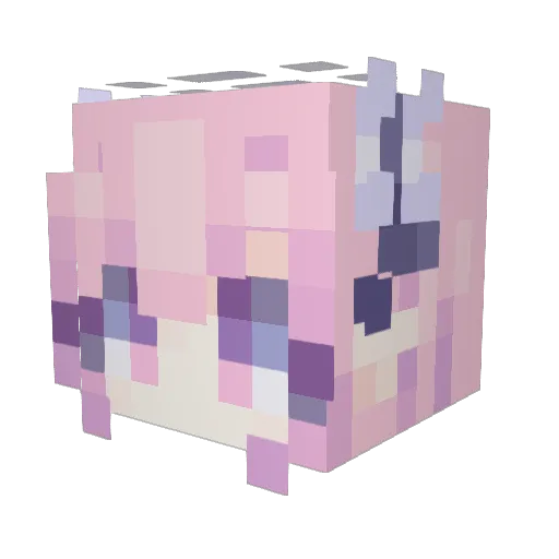 moladay Minecraft avatar head, 3D render