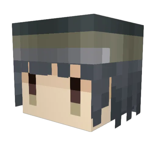 molcooll Minecraft avatar head, 3D render