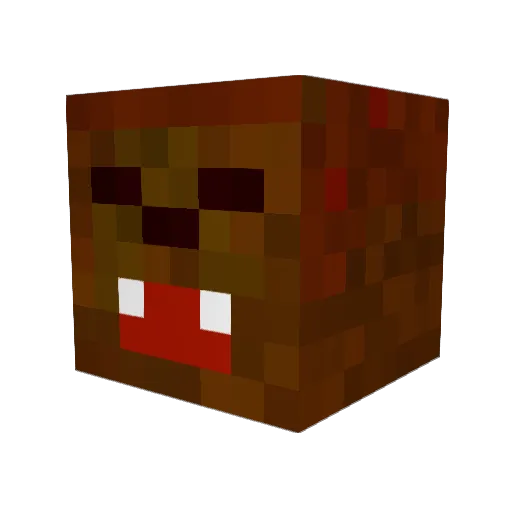 moldyjohnny Minecraft avatar head, 3D render