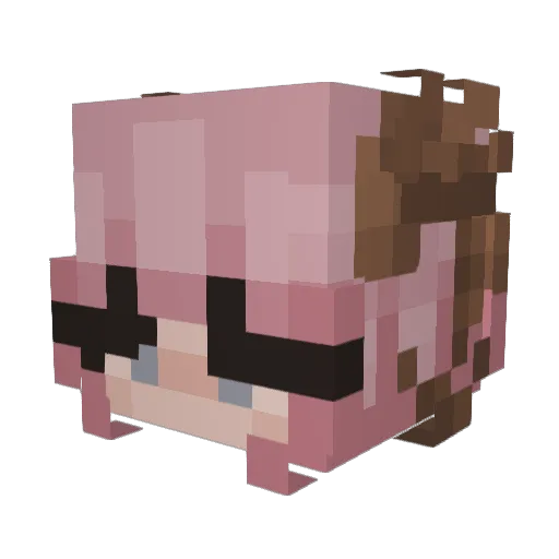 moldysaur Minecraft avatar head, 3D render