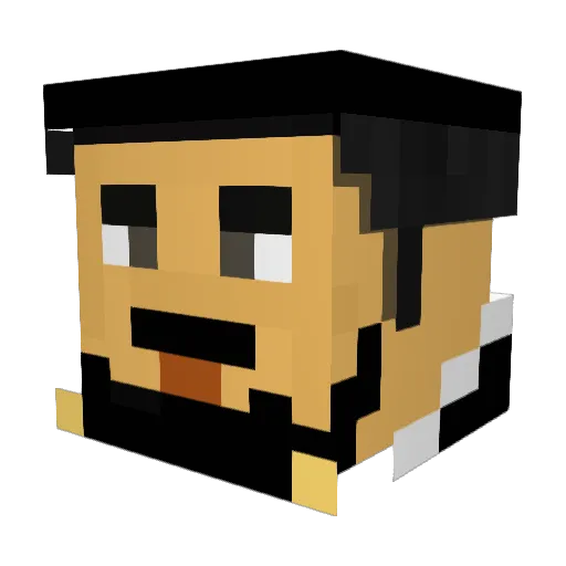 molendini Minecraft avatar head, 3D render