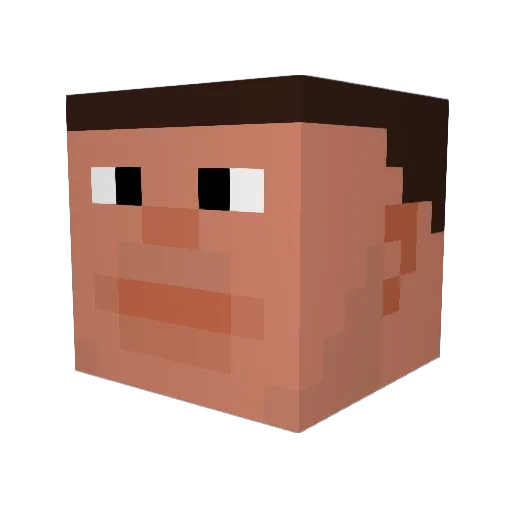 molestur Minecraft avatar head, 3D render